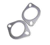 2. 2Pcs Automotive Exhaust Gasket with 2-Hole Flange General Stainless Steel Downpipe Joint for Engine Actions Stainless Steel Exhaust Flange
