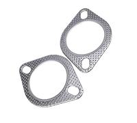 2. 2Pcs Automotive Exhaust Gasket with 2-Hole Flange General Stainless Steel Downpipe Joint for Engine Actions Stainless Steel Exhaust Flange