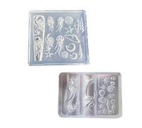 2 2pcs Ocean-Themed Flexible for Decoration and Resin Sea Creature Designs Oceanics Life Silicone Easy Nails Art Silicone
