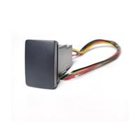 2.2x3.3x5cm Blue LED Push Switch Compatible for Toyota Hilux Fortuner | DC 12V 1.5A latching button; for fog lights or camera; includes 1 connector with cable(No icon)