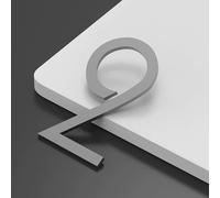 2" 3.15" 4" Inch Acrylic Modern House Numbers for Outside, Self Adhesive Address Number, for Mailboxes Cars Door Window Sign House Apartments Office Room Personalized Recognizable(Silver,2,10CM)