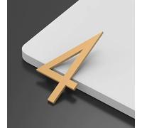 2" 3.15" 4" Inch Acrylic Modern House Numbers for Outside, Self Adhesive Address Number, for Mailboxes Cars Door Window Sign House Apartments Office Room Personalized Recognizable(Gold,4,8CM)