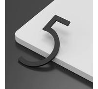 2" 3.15" 4" Inch Acrylic Modern House Numbers for Outside, Self Adhesive Address Number, for Mailboxes Cars Door Window Sign House Apartments Office Room Personalized Recognizable(Black,5,8CM)