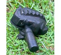 2.3-2.5 Inch Classic Handmade Percussion Instruments Wooden Frog Musical Instrument (Black Color)