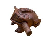 2.3-2.5 Inch Thai Classic Handmade Percussion Instruments Wooden Frog Wooden Frog Musical Instrument (Dark Brown 2.5 ")