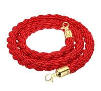 2/3/4/5/6/7/8/9/10ft Twisted Queue Barrier Rope for Clubs Hotel Bank Hospital, Nylon Braided Crowd Control Stanchion Ropes with Gold Hook(1PC,4ft/1.2m/47in)
