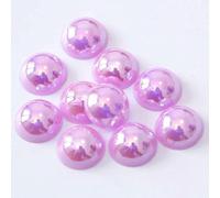 2/3/4/5/6/8/10/12/14 mm AB Color Imitation Pearls Craft Half Round Flatback Beads for Jewelry Making Nail DIY Decoration-Light Purple-3.0mm x 400pcs