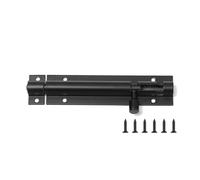 2/3/4/5/6/8inch Black Silver Barrel Aluminum Alloy Door Latch for Home Hardware Gate Safety Door Bolt Tower Window Catch Lock 1Pcs(Black,6inch)