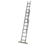 2 3 4 5 6m Square Rung Double Triple Section Extension Aluminium Ladder Trade