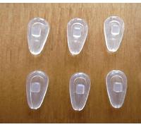 2 3 4 5 8 10 20 Pairs Soft Eyeglasses Nose Pads Screw in Or Push in Silicone Comfort Air Chamber Cushion Anti Slip Flexible Nose Pieces for Glasses Replacement Part Multi Selection.. (3 Pairs Clear)