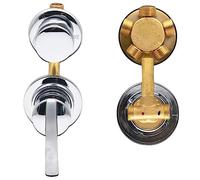 2/3/4/5 Ouput Cold & Hot Water Mixing Shower Diverter Valve Tap Shower Room Shower Cabin Mixer Screw Thread/Intubation Hole Size 9-14.5cm, Ceramic Cartridges Alloy Handles(5 Output Thread,10cm)
