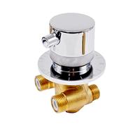 2/3/4/5 Output Brass Thermostatic Shower Faucet Split Type Thermostatic Control Valve for Shower Steam Room Shower Colum Panel, Brass Cartridge, G1/2 Water Mixing Valve (Thermostatic Valve)
