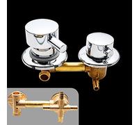 2/3/4/5 Output Hole Distance 9-14.5cm Brass Shower Cabin Room Tap Mixer Faucet Bathroom Intubation Diverter, Ceramic Cartridges, Cold and Hot Facuet, Polished Chromed Dual Handles(4 Ways,12.5cm)