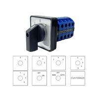 2/3/4/5 Position 20A 4 Poles Electrical Changeover Rotary Cam Switch Silver Co-ntac-ts YMW26 LW26-20/4 IDGTTLDF(0-4)
