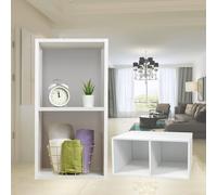 2 3 4 5 Tier Wooden Open Storage Shelving Unit, Compact Bookcase for Kids, Lightweight Narrow Record Player Stand, Versatile Cube Storage for Home Office & Bedroom