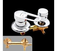 2/3/4/5 Water Ways Hole Distance Brass Shower Faucets Bathroom Intubation Mixer Valve for Steam Room Cabin Cabinet, Ceramic Cartridges, Zinc Alloy Dual Handle Polished Chromed(3 Output-A,10cm)