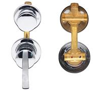 2/3/4/5 Way Brass Shower Mixer Faucet Diverter Screw Thread/Intubation Mixing Valve Hole Size 9-14.5cm Cold & Hot Water Tap, Ceramic Cartridges, Alloy Chromed Dual Handles(3 Output Thread,10cm)