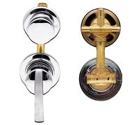 2/3/4/5 Way Brass Shower Mixer Faucet Diverter Screw Thread/Intubation Mixing Valve Hole Size 9-14.5cm Cold & Hot Water Tap, Ceramic Cartridges, Alloy Chromed Dual Handles(3 Output Intubation,14.5cm)