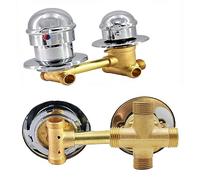 2/3/4/5 Way Brass Shower Valve - Adjustable Cold & Hot Water Mixer with Round Handle, 12.5cm Screw Connection for Easy Bathroom Renovation Upgrade