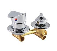 2/3/4/5 Way Intubation Shower Mixer Valve Adjustable Brass Bathroom Diverter Valve Manual Control Switch Hot and Cold Faucet (Thread 4 Out)