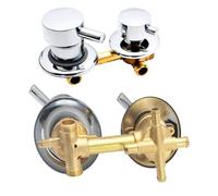 2/3/4/5 Way Solid Brass Mixer Shower Tap,Cold & Hot Water Shower Diverter Valve,Hole Distance 9cm/10cm/12.5cm/14.5cm(Intubation 4 Way,14-14.5cm)