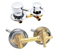 2/3/4/5 Way Solid Brass Mixer Shower Tap,Cold & Hot Water Shower Diverter Valve,Hole Distance 9cm/10cm/12.5cm/14.5cm(Intubation 3 Way,12-12.5cm)