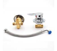 2/3/4/5 Way Split Shower Diverter Valve, Solid Brass Cold & Hot Water Mixer Bathroom Faucet Tap, Thread/Intubation Bathtub Tap for Shower Cabin/Steam Room (Thread 4 Way)