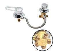 2/3/4/5 Way Split Shower Diverter Valve, Solid Brass Cold & Hot Water Mixer Bathroom Faucet Tap, Thread/Intubation Bathtub Tap for Shower Cabin/Steam Room (Thread 5-Way)