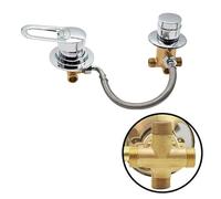 2/3/4/5 Way Split Shower Diverter Valve, Solid Brass Cold & Hot Water Mixer Bathroom Faucet Tap, Thread/Intubation Bathtub Tap for Shower Cabin/Steam Room (Thread 4-Way)