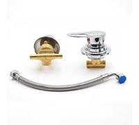 2/3/4/5 Way Split Shower Diverter Valve, Solid Brass Cold & Hot Water Mixer Bathroom Faucet Tap, Thread/Intubation Bathtub Tap for Shower Cabin/Steam Room (Intubation 2 Way)