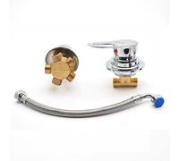 2/3/4/5 Way Split Shower Diverter Valve, Solid Brass Cold & Hot Water Mixer Bathroom Faucet Tap, Thread/Intubation Bathtub Tap for Shower Cabin/Steam Room (Thread 5 Way)