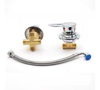 2/3/4/5 Way Split Shower Diverter Valve, Solid Brass Cold & Hot Water Mixer Bathroom Faucet Tap, Thread/Intubation Bathtub Tap for Shower Cabin/Steam Room (Thread 3 Way)
