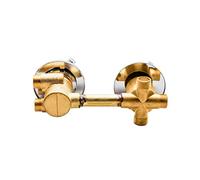 2/3/4/5 Ways Outlet Brass Mixing Valve Diverter Thermostatic Shower Faucets G1/2 Screw Tap Thread Temperature Mixer Control Screw, for Bathroom, Brass Cartridge, Auto-Thermostat (3 Output 10cm)