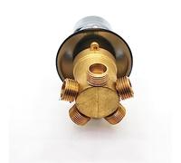 2/3/4/5 Ways Outlet Tap Shower Mixer Faucet Brass Intubation/Screw Thread Connector Separate Splitter Ceramic Valve Core for Sauna Spa Bath Room, 30cm Connection Tube(5 Output Diverter,Thread)