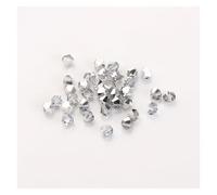 2 3 4 6 8mm Glass Crystal Bicone Beads Black Loose Spacer Faceted Beaded for Women DIY Making Jewelry Embroidery Accessories(Half Siver White,8mm 35pcs)