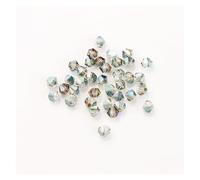 2 3 4 6 8mm Glass Crystal Bicone Beads Black Loose Spacer Faceted Beaded for Women DIY Making Jewelry Embroidery Accessories for Jewelry Bracelet Making(Rose Green,8mm 35pcs)