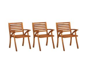 2/3/4/6/8x Solid Acacia Wood Garden Chairs Furniture Outdoor Seating vidaXL