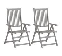 2/3/4/6/8x Solid Acacia Wood Garden Reclining Chairs Outdoor Furniture vidaXL