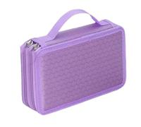 2/3/4 Layer Pencil Case with 32/52/75 Slots Large Capacity Oxford School Stationery Organizer Pen Pouch for Drawing Supplies(Purple-32 Holes)