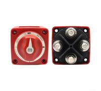 2/3/4-Position Heavy-Duty Battery Isolator Switch For Marine Boats, 12V-48V, 100A-300A, Tinned Copper Studs, ABS Housing with Silver-Plated Contacts(SINGLE CIRCUIT)