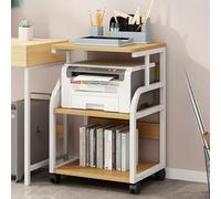 2/3/4 Printer Stand, Floor Mobile Printer Table, Multifunctional Printers Shelf On Wheels, Heavy Duty Printers Cart, Storage Shelves, for Office Supplies Fax Bedside Tables