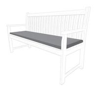 2 3 & 4 Seater Outdoor Garden Bench Cushion Water Resistant Patio Furniture Rectangle Bench Cushion Comfortable Seat Pad Soft Non-Slip Furniture Pad (Dark Grey, 3 Seaters)