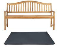 2/3/4-Seater Waterproof Long Bench Seat Pads, Charcoal Grey, 50x140x5cm