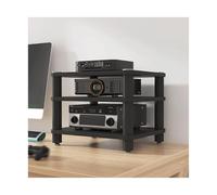 2/3/4 Tier AV Media Stand - Wooden Rack for TV DVD Player & Game Console - Open Stereo Component Cabinet (Black 40x40x35cm)