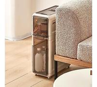 2/3/4 Tier Bathroom Floor Cabinet with 7-Inch rage Unit Drawer & Casters Large Capacity Slim Toilet Paper Space-Saving Storage Solution Easy Assembly