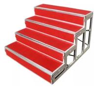 2 3 4 Tier Choir Risers Step, Portable Choral Stairs Platform, Stage Riser, Group Shot Staircase For Classroom Church(4tier)