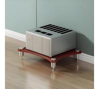 2/3/4 Tier Corner AV Media Stand, Open Storage Audio Rack, Modern Floor-Standing Cabinet with Shock-Absorbing Feet, Stainless Steel Design (Red, 60x48x10cm)