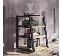 2/3/4 Tier Corner AV Media Stand, Open Storage Audio Rack & Stereo Shelf, Multi-Media Component Cabinet for Home Theater, Stylish Yellow, 60x52x60cm