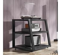 2/3/4 Tier Corner AV Media Stand, Open Storage Audio Rack & Stereo Shelf, Multi-Media Component Cabinet for Home Theater, Stylish Yellow, 60x52x60cm