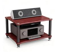 2 3 4 Tier Hi Fi Audio Rack Stand Professional Equipment Cabinet for Home Theater Studio Gear & Receivers Multi Shelf Storage (Brown 60x48x36cm 2 Tier)